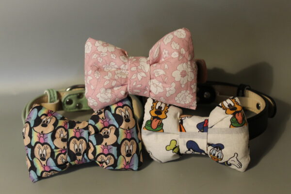 collare con fiocco per cani e gatti artigianale